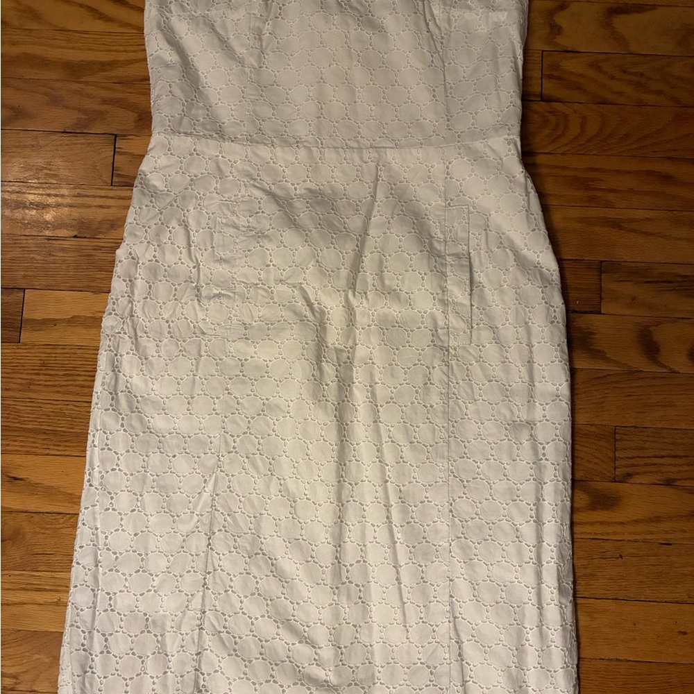 J Crew White Eyelet Sheath Dress - Classic Women's Dress